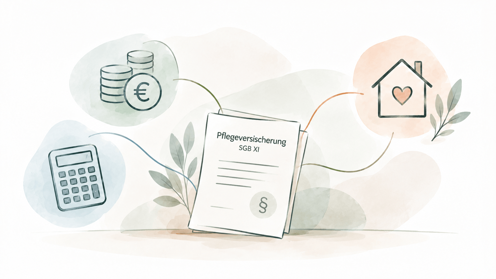 Illustration zu Kosten und Finanzierung einer häuslichen Versorgung